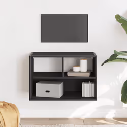 vidaXL TV Cabinet TV Stand Media Unit TV Unit Black Engineered Wood and Metal