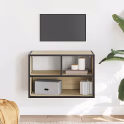 vidaXL TV Cabinet TV Stand Media TV Unit Sonoma Oak Engineered Wood and Metal - Additional view 2