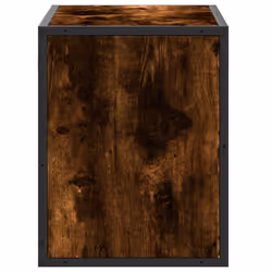 vidaXL TV Cabinet TV Stand Media TV Unit Smoked Oak Engineered Wood and Metal - Additional view 4