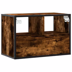 vidaXL TV Cabinet TV Stand Media TV Unit Smoked Oak Engineered Wood and Metal - Additional view 5