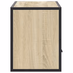 vidaXL TV Cabinet TV Stand Media Cabinet TV Unit Engineered Wood and Metal - sonoma oak, 80 x 31 x 39.5 cm - Additional view 4