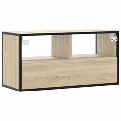 vidaXL TV Cabinet TV Stand Media Cabinet TV Unit Engineered Wood and Metal - sonoma oak, 80 x 31 x 39.5 cm - Additional view 5