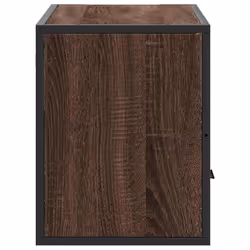 vidaXL TV Cabinet TV Stand Media Cabinet TV Unit Engineered Wood and Metal - brown oak, 80 x 31 x 39.5 cm - Additional view 4