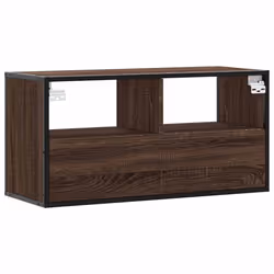 vidaXL TV Cabinet TV Stand Media Cabinet TV Unit Engineered Wood and Metal - brown oak, 80 x 31 x 39.5 cm - Additional view 5