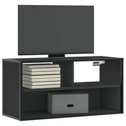 vidaXL TV Cabinet TV Stand Media Unit TV Unit Black Engineered Wood and Metal