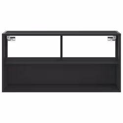 vidaXL TV Cabinet TV Stand Media Unit TV Unit Black Engineered Wood and Metal