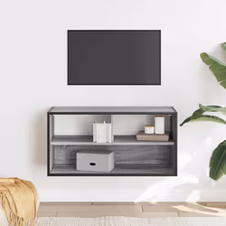 vidaXL TV Cabinet TV Stand Media TV Unit Grey Sonoma Engineered Wood and Metal - Additional view 2