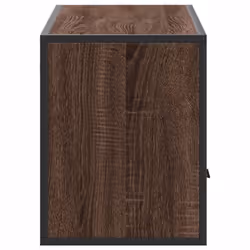 vidaXL TV Cabinet TV Stand Media Cabinet TV Unit Engineered Wood and Metal - brown oak, 100 x 31 x 39.5 cm - Additional view 4