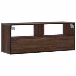 vidaXL TV Cabinet TV Stand Media Cabinet TV Unit Engineered Wood and Metal - brown oak, 100 x 31 x 39.5 cm - Additional view 5