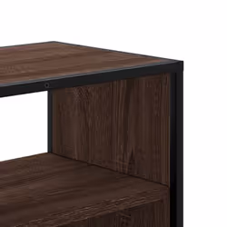 vidaXL TV Cabinet TV Stand Media Cabinet TV Unit Engineered Wood and Metal - brown oak, 100 x 31 x 39.5 cm - Additional view 7