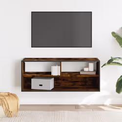 vidaXL TV Cabinet TV Stand Media TV Unit Engineered Wood and Metal - smoked oak - Additional view 2