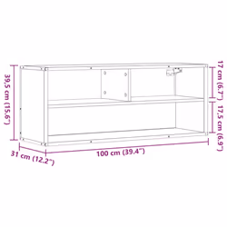vidaXL TV Cabinet TV Stand Media TV Unit Engineered Wood and Metal - grey sonoma - Additional view 3