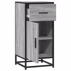 vidaXL Sideboard Grey Sonoma 35.5x35x76 cm Engineered Wood and Metal - Additional view 4