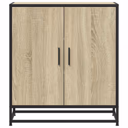 vidaXL Sideboard Sonoma Oak 68x35x76 cm Engineered Wood and Metal