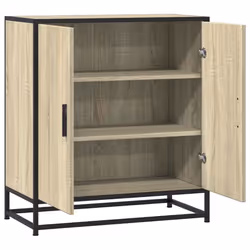 vidaXL Sideboard Sonoma Oak 68x35x76 cm Engineered Wood and Metal - Additional view 4