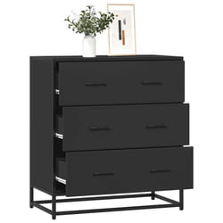 vidaXL Sideboard Black 68x35x76 cm Engineered Wood and Metal storage cabinet