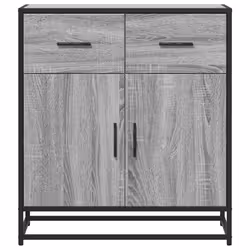 vidaXL Sideboard Cupboard Side Cabinet Grey Sonoma Engineered Wood and Metal