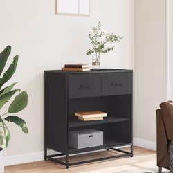 vidaXL Sideboard Black 68x35x76 cm Engineered Wood storage cabinet - Additional view 4