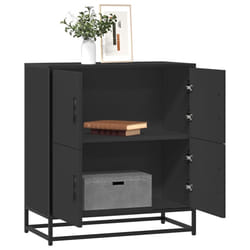 vidaXL Sideboard Black 68x35x76 cm Engineered Wood storage cabinet