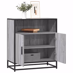 vidaXL Sideboard Grey Sonoma 68x35x76 cm Engineered Wood storage cabinet