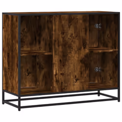 vidaXL Sideboard Smoked Oak 92x35x76 cm Engineered Wood storage cabinet - Additional view 5