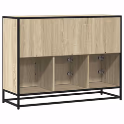 vidaXL Sideboard Smoked Oak 100x35x76 cm Engineered Wood storage cabinet - sonoma oak - Additional view 5