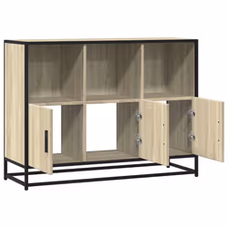 vidaXL Sideboard Smoked Oak 100x35x76 cm Engineered Wood storage cabinet - sonoma oak - Additional view 6