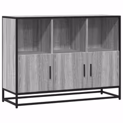 vidaXL Sideboard Smoked Oak 100x35x76 cm Engineered Wood storage cabinet - grey sonoma