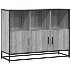 vidaXL Sideboard Smoked Oak 100x35x76 cm Engineered Wood storage cabinet - grey sonoma