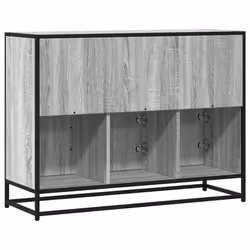 vidaXL Sideboard Smoked Oak 100x35x76 cm Engineered Wood storage cabinet - grey sonoma - Additional view 5