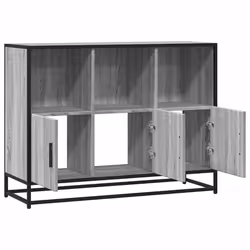 vidaXL Sideboard Smoked Oak 100x35x76 cm Engineered Wood storage cabinet - grey sonoma - Additional view 6