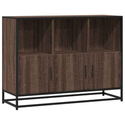 vidaXL Sideboard Smoked Oak 100x35x76 cm Engineered Wood storage cabinet - brown oak