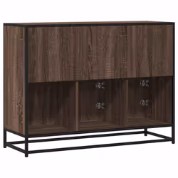 vidaXL Sideboard Smoked Oak 100x35x76 cm Engineered Wood storage cabinet - brown oak - Additional view 5