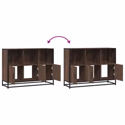 vidaXL Sideboard Smoked Oak 100x35x76 cm Engineered Wood storage cabinet - brown oak - Additional view 7
