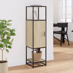 vidaXL Highboard Sonoma Oak 35.5x35x139 cm Engineered Wood and Metal - Additional view 2