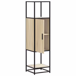 vidaXL Highboard Sonoma Oak 35.5x35x139 cm Engineered Wood and Metal - Additional view 4