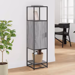 vidaXL Highboard Grey Sonoma 35.5x35x139 cm Engineered Wood and Metal - Additional view 2