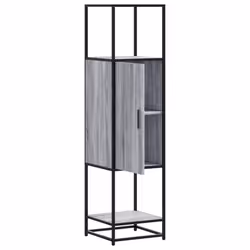 vidaXL Highboard Grey Sonoma 35.5x35x139 cm Engineered Wood and Metal - Additional view 4