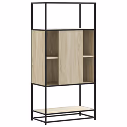 vidaXL Highboard Sonoma Oak 68x35x139 cm Engineered Wood and Metal - Additional view 5