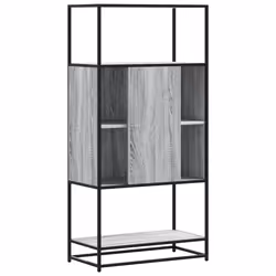vidaXL Highboard Grey Sonoma 68x35x139 cm Engineered Wood and Metal - Additional view 5
