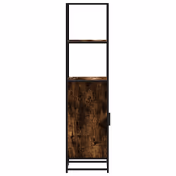 vidaXL Highboard Smoked Oak 35.5x35x139 cm Engineered Wood and Metal - Additional view 5