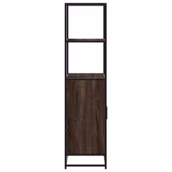 vidaXL Highboard Brown Oak 68x35x139 cm Engineered Wood and Metal side cabinet - Additional view 4