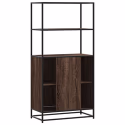 vidaXL Highboard Brown Oak 68x35x139 cm Engineered Wood and Metal side cabinet - Additional view 5