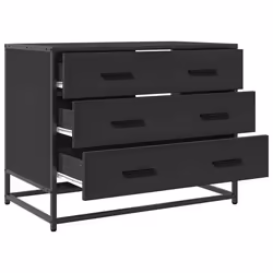 vidaXL Drawer Cabinet Brown Oak 70x41x56 cm Engineered Wood drawer chest - black - Additional view 4
