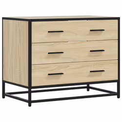 vidaXL Drawer Cabinet Brown Oak 70x41x56 cm Engineered Wood drawer chest - sonoma oak