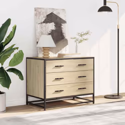 vidaXL Drawer Cabinet Brown Oak 70x41x56 cm Engineered Wood drawer chest - sonoma oak