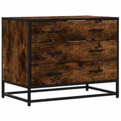 vidaXL Drawer Cabinet Brown Oak 70x41x56 cm Engineered Wood drawer chest - smoked oak