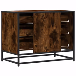 vidaXL Drawer Cabinet Brown Oak 70x41x56 cm Engineered Wood drawer chest - smoked oak - Additional view 6
