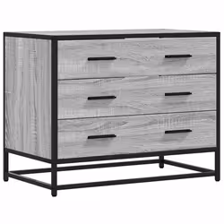 vidaXL Drawer Cabinet Brown Oak 70x41x56 cm Engineered Wood drawer chest - grey sonoma