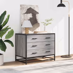vidaXL Drawer Cabinet Brown Oak 70x41x56 cm Engineered Wood drawer chest - grey sonoma